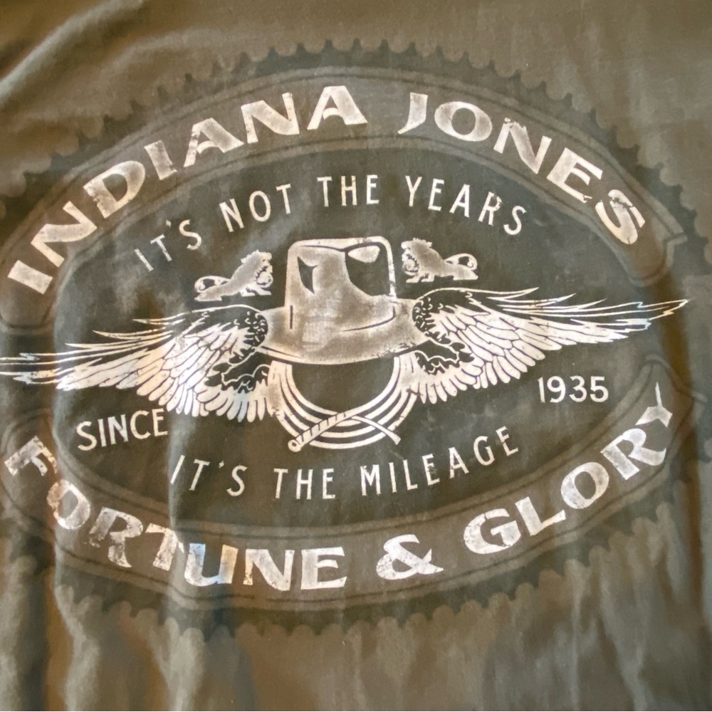 Rare, Exclusive, Collectible Disney Indiana Jones Olive Men’s T-Shirt, 2XL